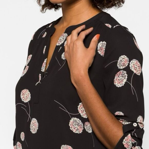 Daniel Rainn Koda Split Neck Blouse - Picture 6 of 7